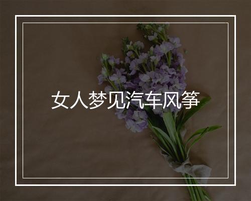 女人梦见汽车风筝