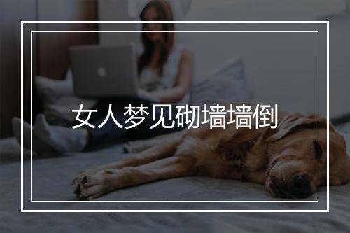 女人梦见砌墙墙倒