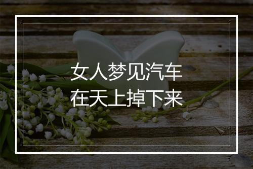 女人梦见汽车在天上掉下来