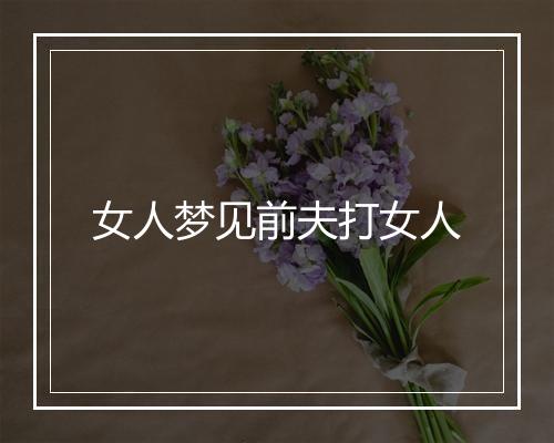 女人梦见前夫打女人