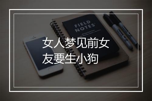 女人梦见前女友要生小狗