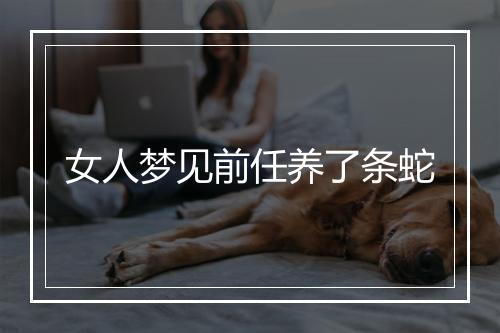 女人梦见前任养了条蛇