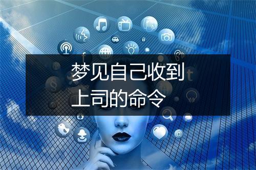 梦见自己收到上司的命令