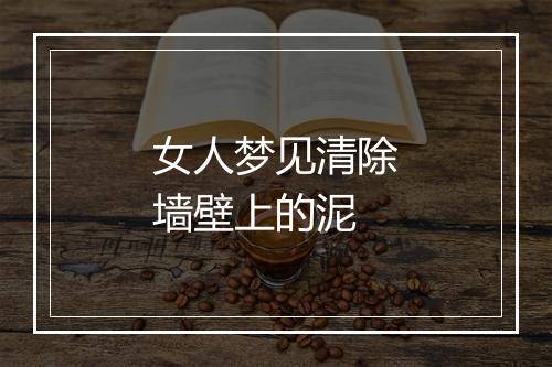 女人梦见清除墙壁上的泥