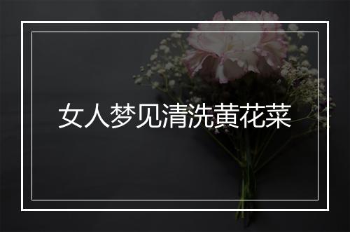 女人梦见清洗黄花菜