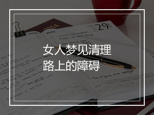 女人梦见清理路上的障碍