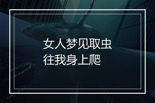 女人梦见取虫往我身上爬