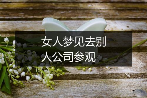 女人梦见去别人公司参观