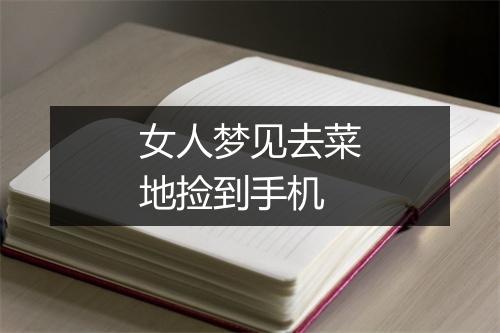 女人梦见去菜地捡到手机