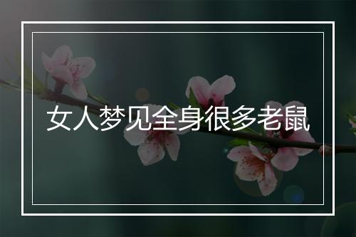 女人梦见全身很多老鼠