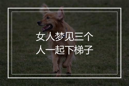 女人梦见三个人一起下梯子