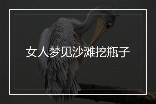 女人梦见沙滩挖瓶子