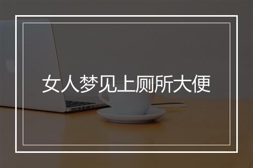 女人梦见上厕所大便