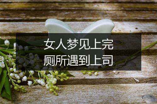 女人梦见上完厕所遇到上司