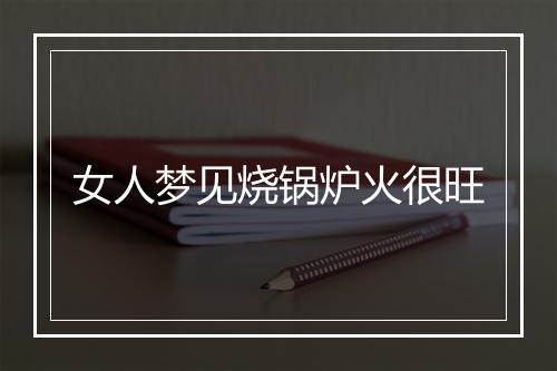 女人梦见烧锅炉火很旺