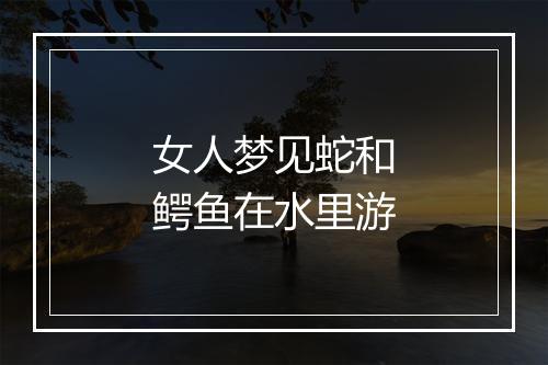 女人梦见蛇和鳄鱼在水里游