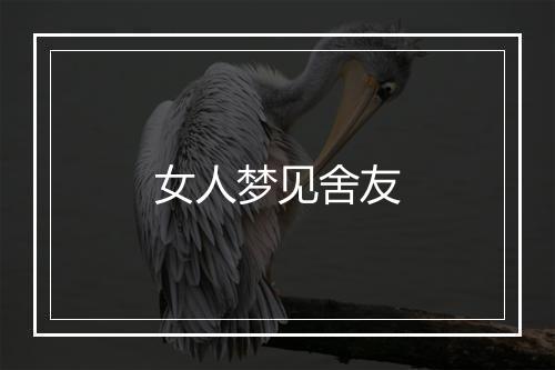 女人梦见舍友