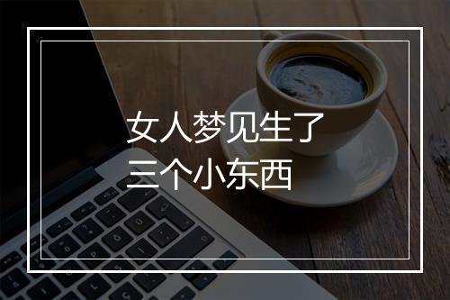 女人梦见生了三个小东西