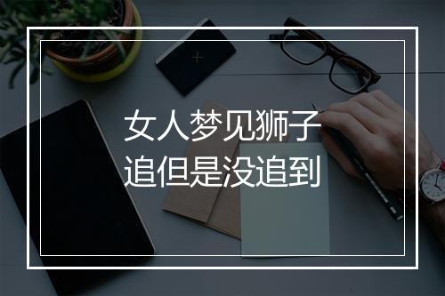 女人梦见狮子追但是没追到