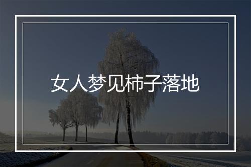 女人梦见柿子落地