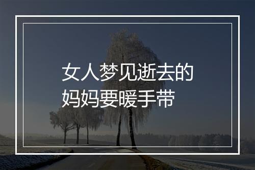 女人梦见逝去的妈妈要暖手带