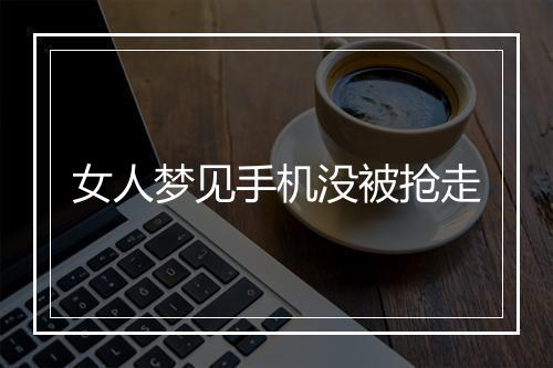 女人梦见手机没被抢走