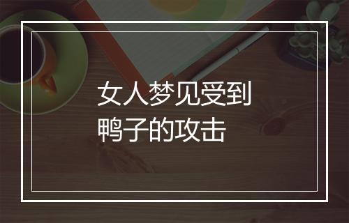 女人梦见受到鸭子的攻击