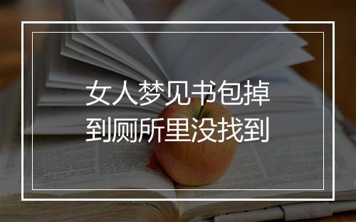 女人梦见书包掉到厕所里没找到