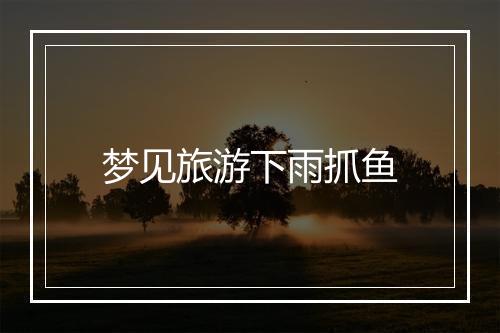 梦见旅游下雨抓鱼