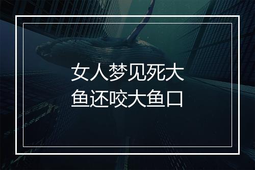 女人梦见死大鱼还咬大鱼口