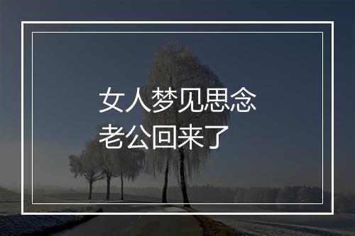 女人梦见思念老公回来了