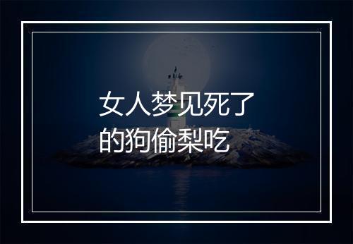 女人梦见死了的狗偷梨吃