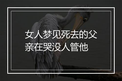 女人梦见死去的父亲在哭没人管他