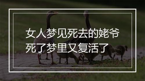 女人梦见死去的姥爷死了梦里又复活了