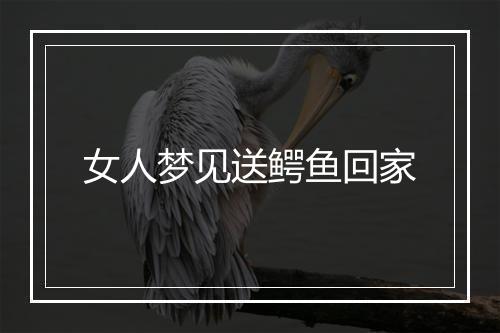 女人梦见送鳄鱼回家