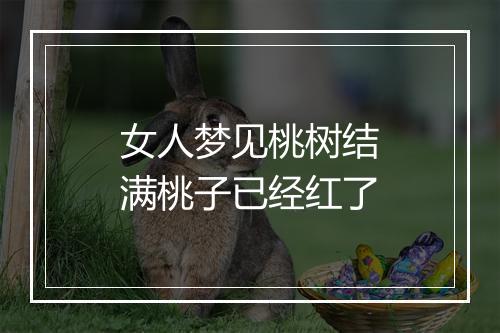 女人梦见桃树结满桃子已经红了