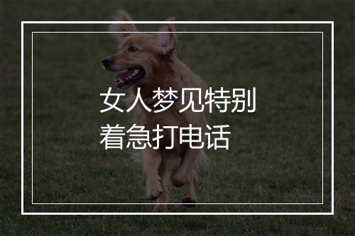 女人梦见特别着急打电话