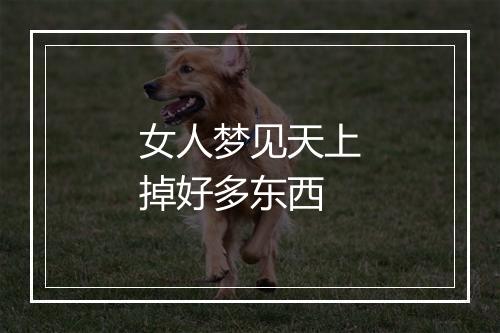 女人梦见天上掉好多东西