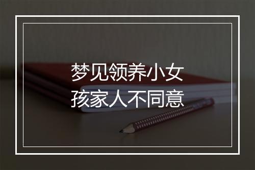 梦见领养小女孩家人不同意