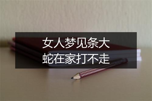 女人梦见条大蛇在家打不走