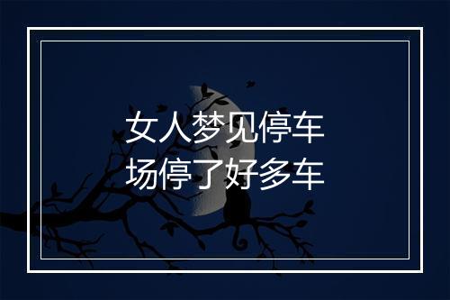 女人梦见停车场停了好多车