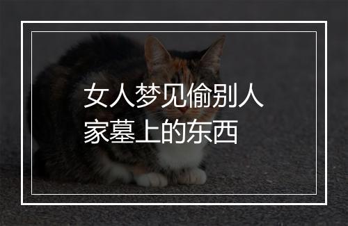 女人梦见偷别人家墓上的东西