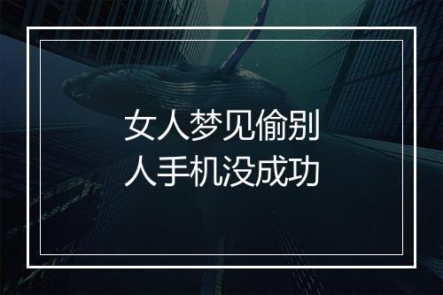 女人梦见偷别人手机没成功