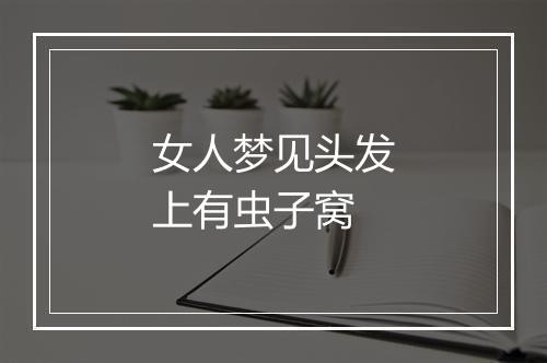 女人梦见头发上有虫子窝