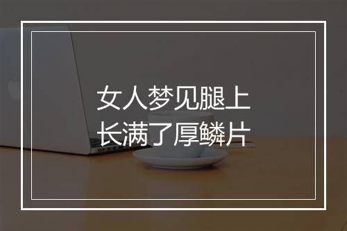 女人梦见腿上长满了厚鳞片