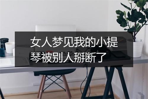 女人梦见我的小提琴被别人掰断了