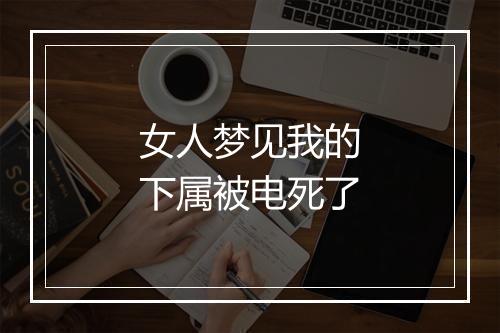 女人梦见我的下属被电死了