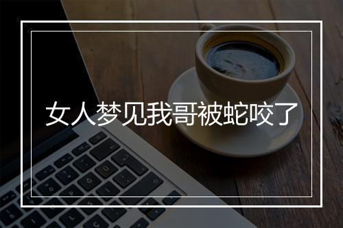 女人梦见我哥被蛇咬了