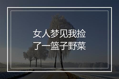 女人梦见我捡了一篮子野菜