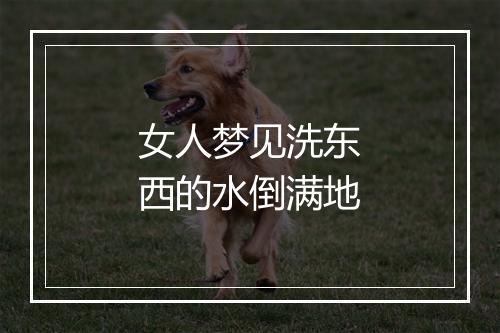 女人梦见洗东西的水倒满地